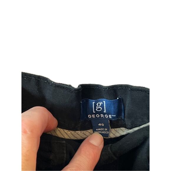 George Black Chino Pants Mens 40x28 - Picture 3 of 3